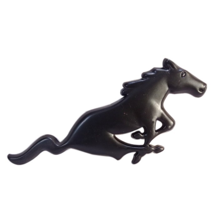 Emblem Logo Mobil Kuda Bahan Metal Anti Karat Sistem Tempel