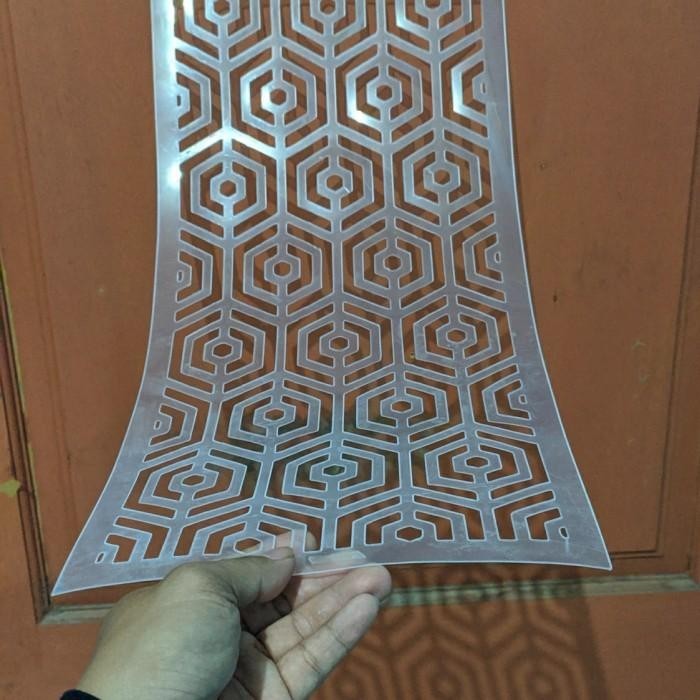 

Stencil Dinding Motif Honeycomb Split Ukuran 50*25Cm Bahan Tebal