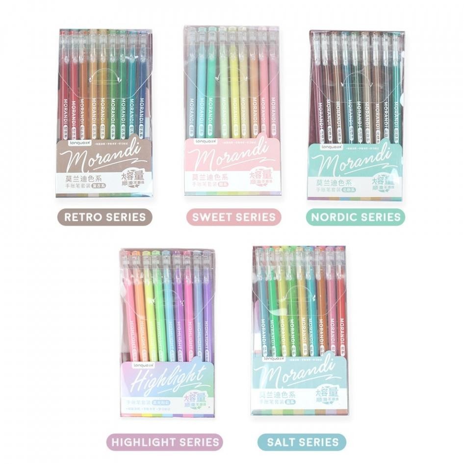 

fx-4 Pulpen Gel Warna Warni Morandi Real Colors Gel Pen Set 9pc Termurah