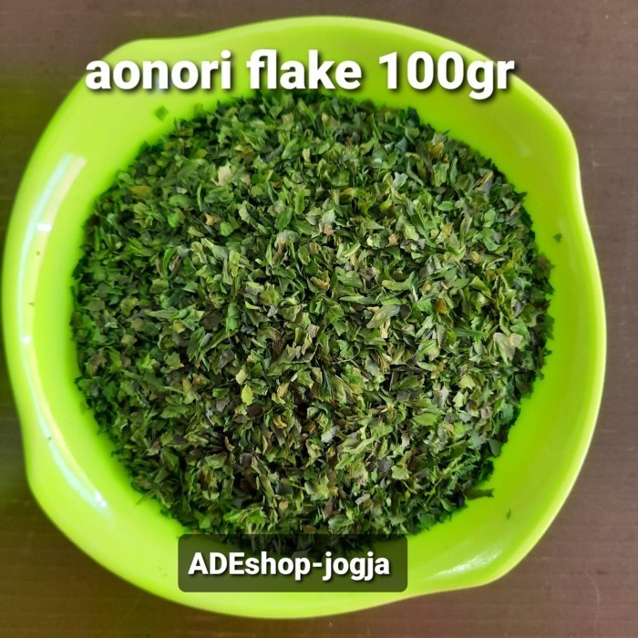 

$$$$] aonori ao nori flakes serpihan rumput laut seaweed bubuk kasar 100 gr