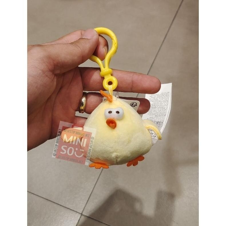 CR - MINISO Gantungan Kunci / Hiasan Tas Lucu (Hamburger / Chicken) TERLARIS