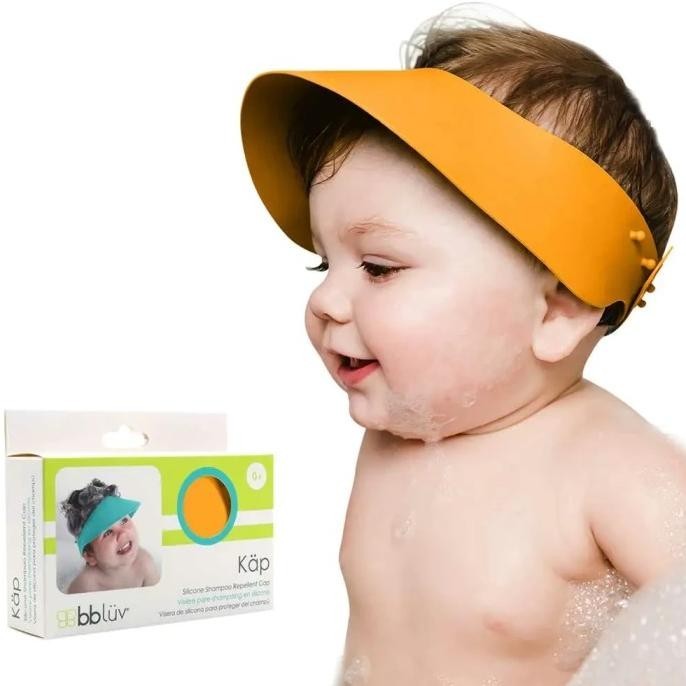 Bbluv Shampoo Repellant Cap - Topi Silikon Anti Air Keramas Bayi Mandi