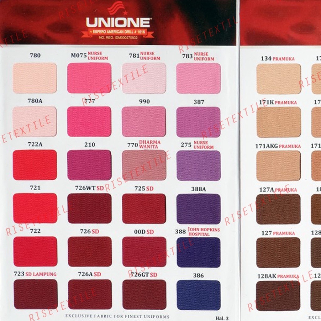 Kain American Drill UNIONE Kain Eceran Bahan Seragam Bahan Celana Bahan Kemeja Hal 3-4