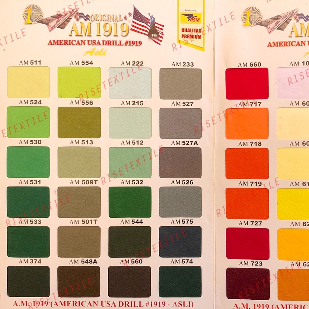 Bahan American Drill AM1919 Kain Bahan Celana Kain Kemeja Kain Seragam Kain Topi Hal 6-7