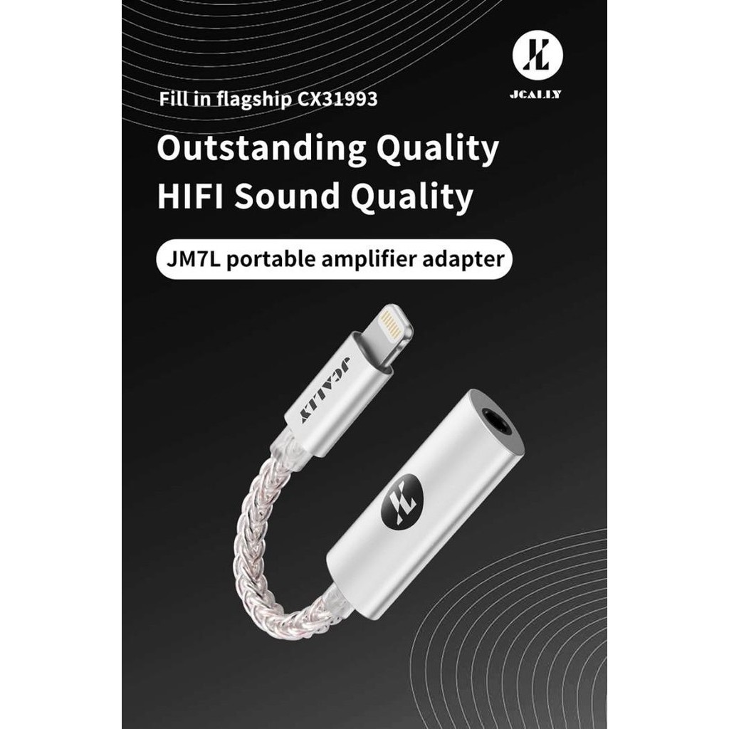 Jcally Jm7L Hires Dac Audio Digital Adapter Lightning To Jack 3.5Mm
