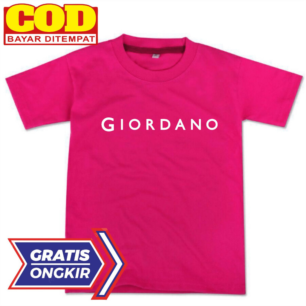 W28 Pink : (1 Sampai 11 Tahun) Kaos Distro Anak Warna Pink Fanta Murah : Kaos Brand GOz