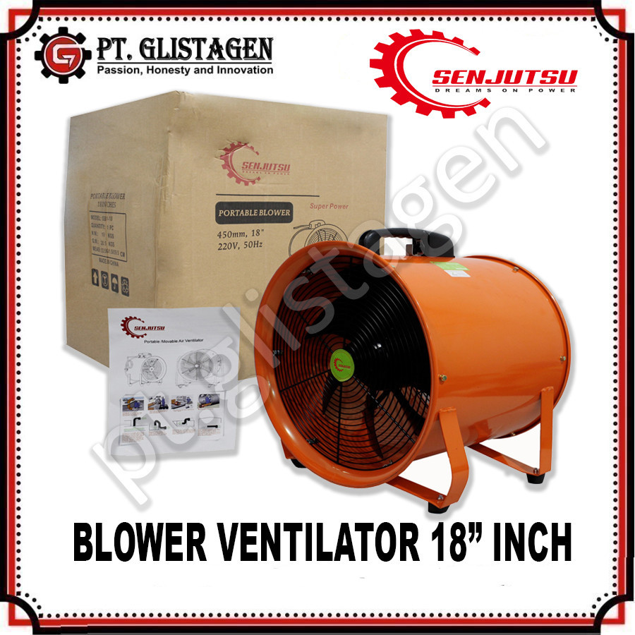 SENJUTSU Blower Portable Ventilator 18" inch Kipas Blower Exhaust Angin 18" inch