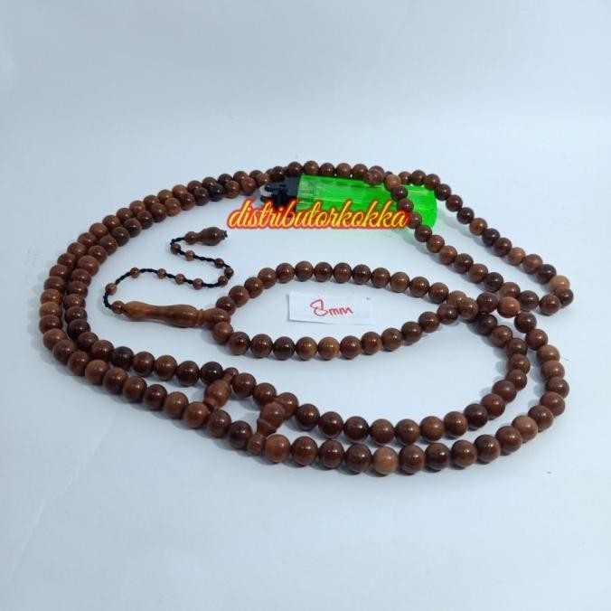 tasbih 165 kokka kaukah kaokah tijani 8mm coklat