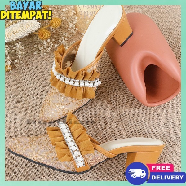 Higheels Cewek Casual Hells Sandal Kondangan Highils Hak Tahu Wanita Sandals Model Terbaru 2024 Send