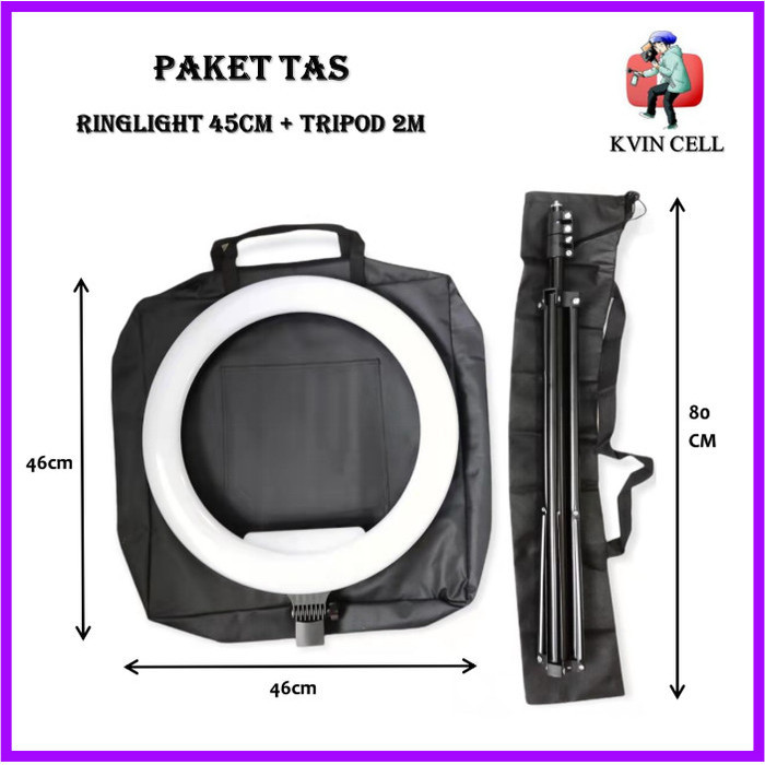 Tas Ring Light 45Cm / Tas Ring Light 45Cm Dan Tri / Tas Tri