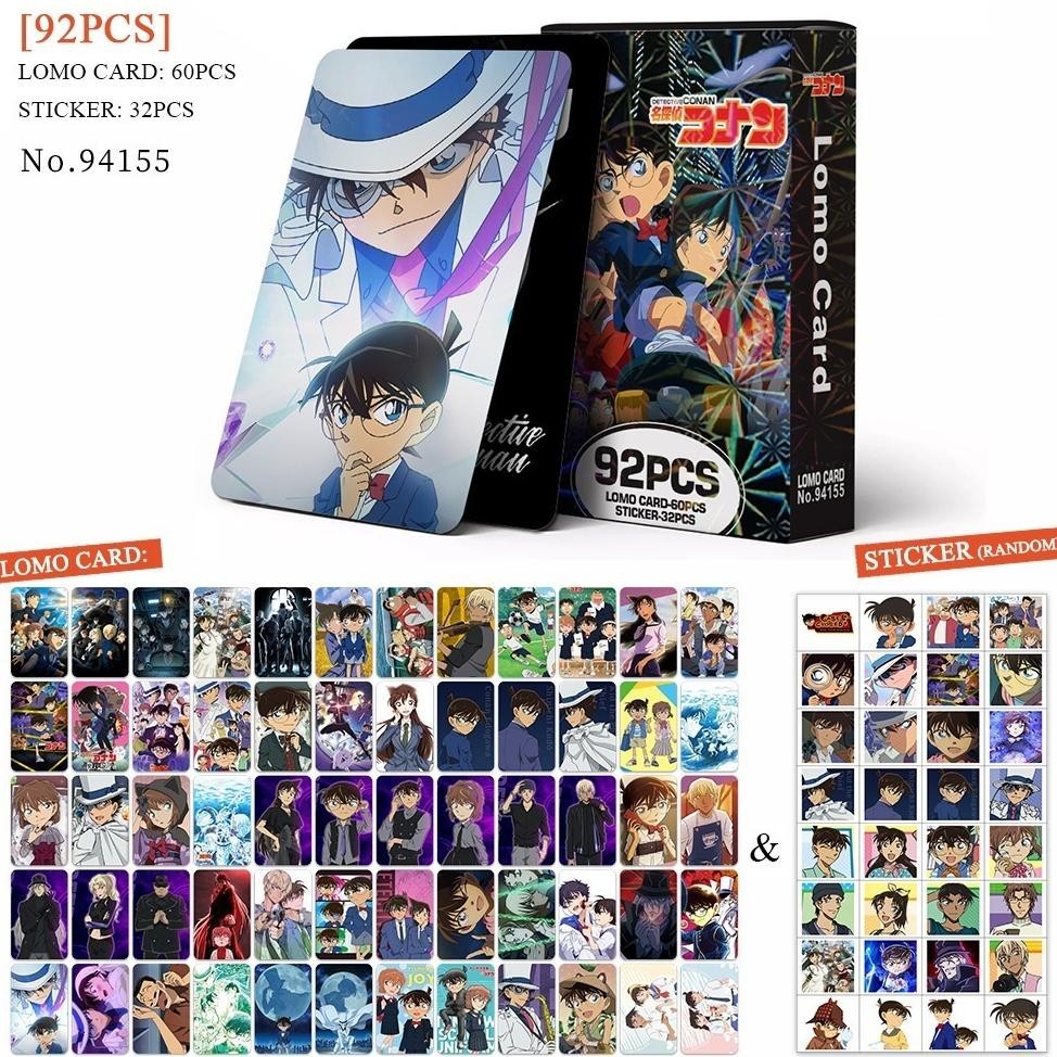 Ez23 [92pcs] PACK PHOTOCARD DETECTIVE CONAN LOMO CARD PHOTO CARD KPOP LOMOCARD WIBU ANIME COSPLAYER 