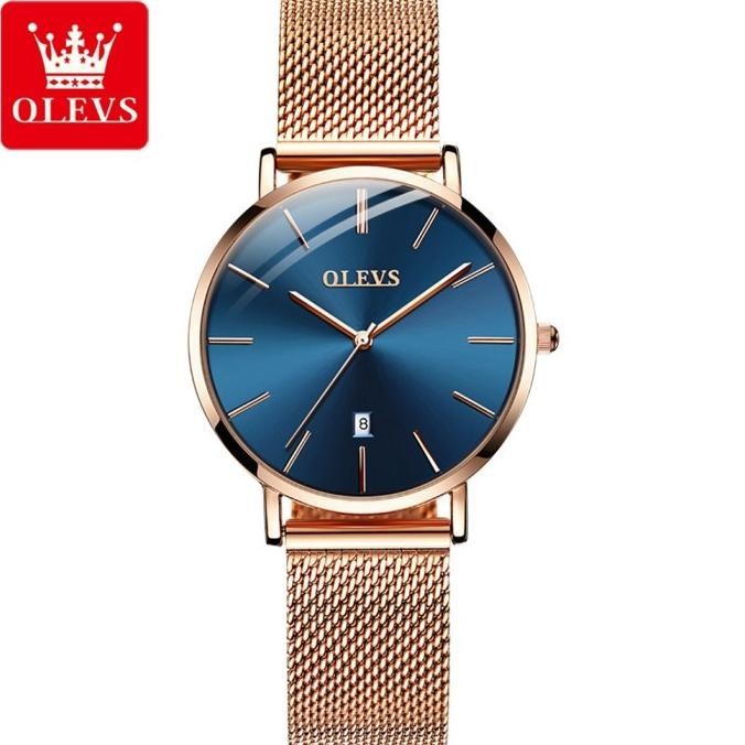 OLEVS Jam Tangan Wanita Original Cewek Casual Rose Gold