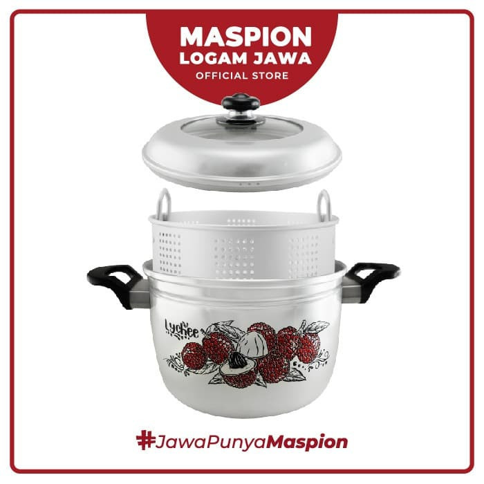 Maspion Jawa Panci Langseng Pancaguna Tutup Kaca 26 Cm Alumunium