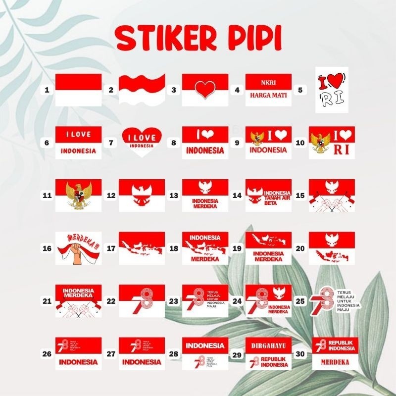 

RNc Stiker Pipi 100 Pcs / Stiker Merah Putih / Stiker Bendera / Stiker Kemerdekaan GQx