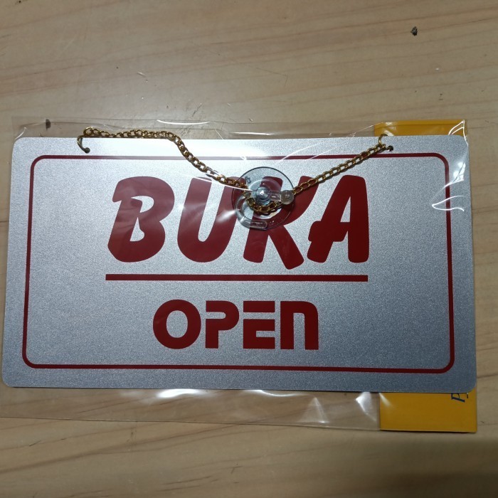 

Sign Board Atau Label Gantung Buka Tutup. Uk125X230