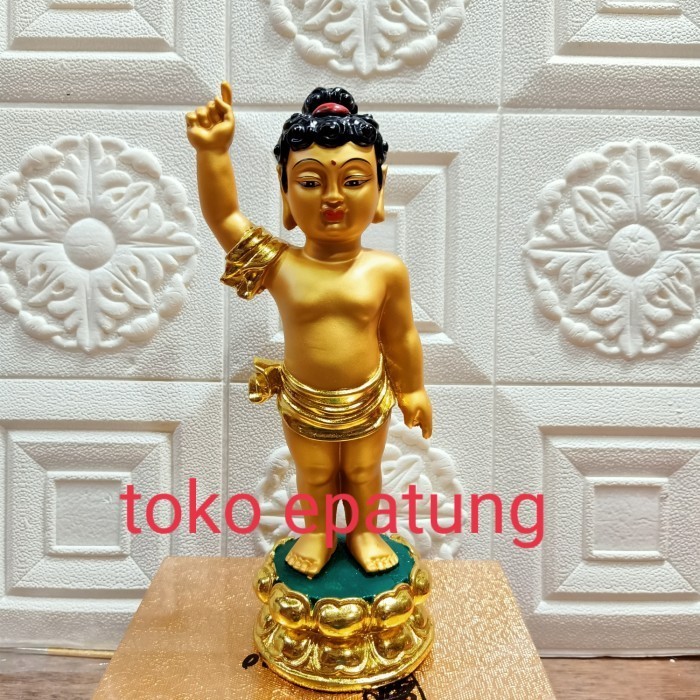 PATUNG BUDDHA KECIL / BUDDHA BERDIRI / YIFO / YI FO - FIBER - 10 INCH