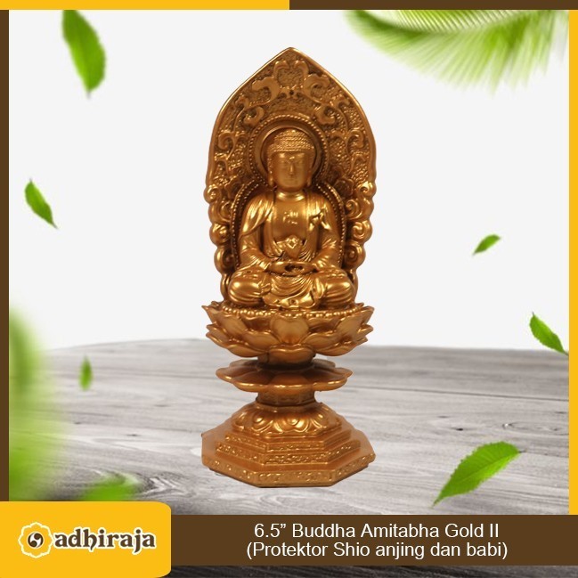 RUPANG PATUNG ARCA BUDDHA AMITABHA AMITOFO GOLD FIBER