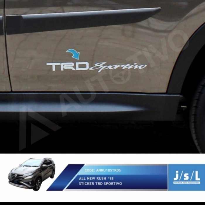 Stiker Samping Trd Sportivo All New Rush 2018 Jsl Putih