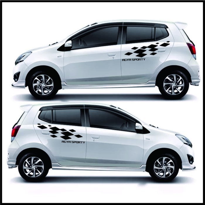 Stiker Agya Trd Sport Lis Variasi Sticker Mobil Ayla Putih Minimalis