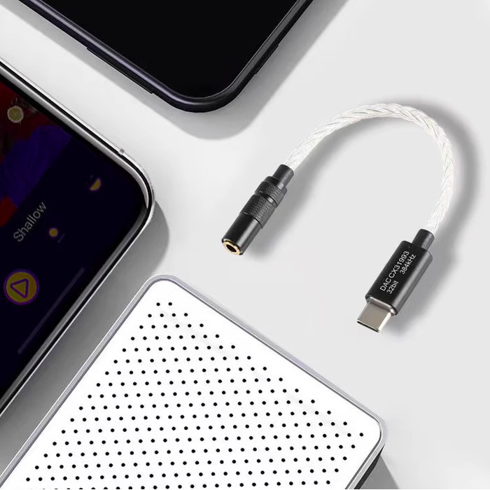 Conexant Cx31993 Pro Hifi Dac Type C To Jack 3.5Mm Aux Audio Adaptor