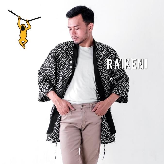 Raikeni Kimono Batik | Kimono Jepang | Jaket Kimono Pria | Jaket Batik