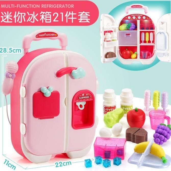 Mainan Kulkas Trolley Sprti Kongsuni Masakan Happy Kitchen