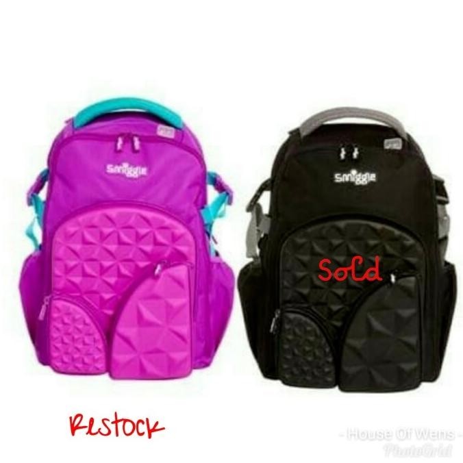 Smiggle Premium Hardtop Backpack Black - Tas Smiggle