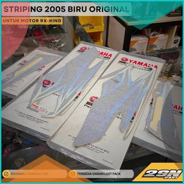 GRAPHIC LIST BODY STRIPING POLET RX KING 2005 BIRU SET ORIGINAL 13m4yZ