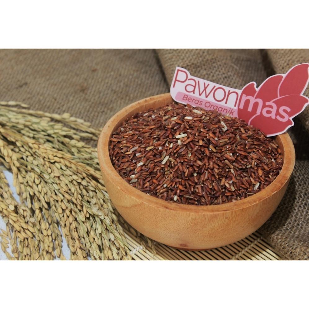 

Pawonmas Beras Merah Organik Pecah Kulit [5kg] Rendah Gula Beras Diet Low IG GS