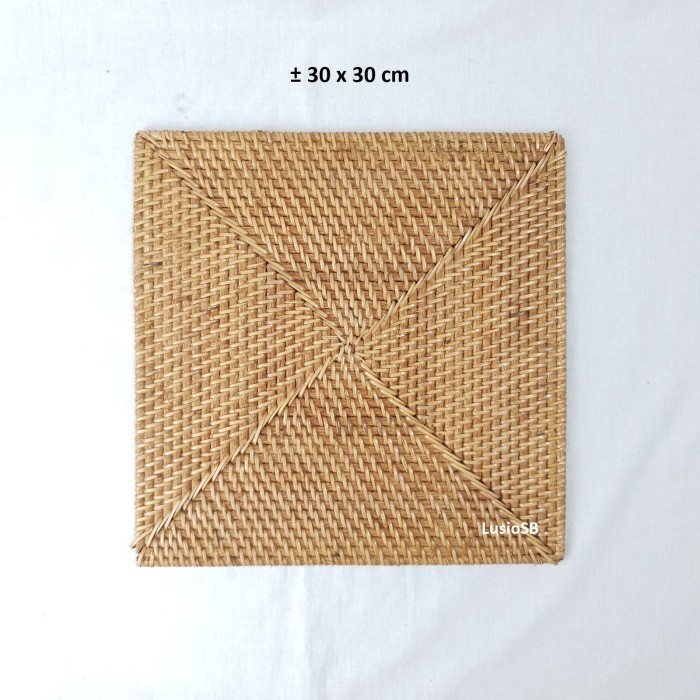 Terbaru Placemat Rotan Lusiosb Tatakan Rotan Alas Rotan Persegi Promo Terlaris