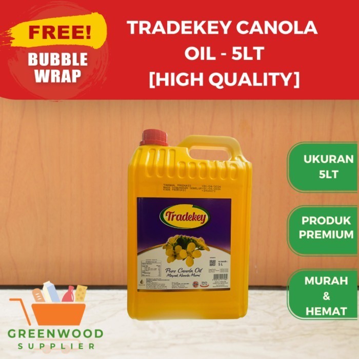 

Brom Tradekey Canola Oil / Minyak Canola - 5Lt [Sameday]