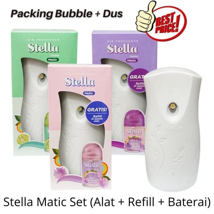 Stella Matic Set Alat + Refill Pengharum Ruangan Semprot Otomatis
