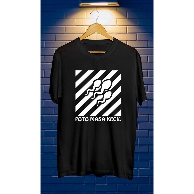 Kaos T Shirt Pria Foto Masa Kecil Sperma