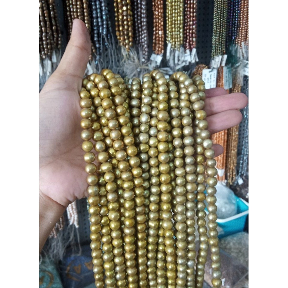

>>>>>] 743 FRESHWATER PEARL GREEN OLIVE 7-8MM