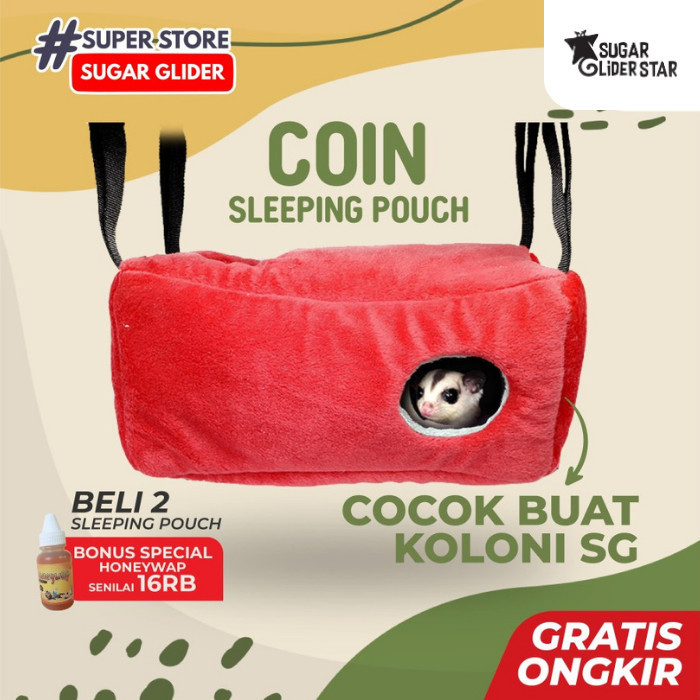 KANTONG TIDUR SLEEPING POUCH BESAR UNTUK SUGAR GLIDER TUPAI HAMSTER