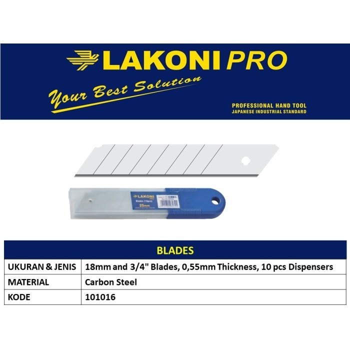 

------] 18MM BLADE / REFILL MATA PISAU / ISI ULANG CUTTER 18 MM (10PCS) LAKONI