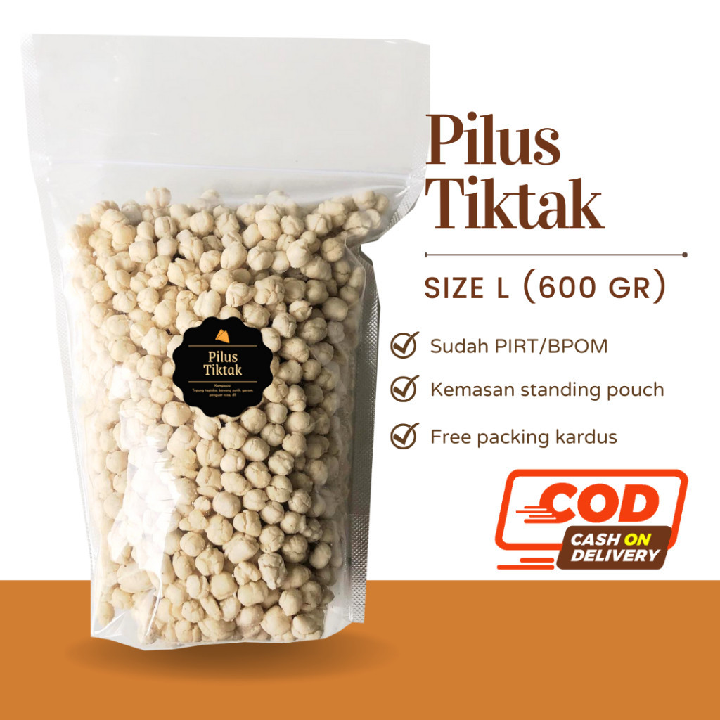 

[DELISH SNACKS] Pilus Tiktak (L) 600gr / Snack Cemilan Camilan Kacang Putih Sukro Asin Gurih