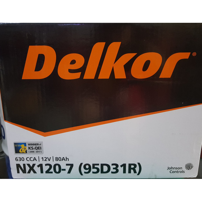Aki Mobil Delkor 95D31R - Kapasitas 80Ah, Tahan Lama untuk Kendaraan Berat