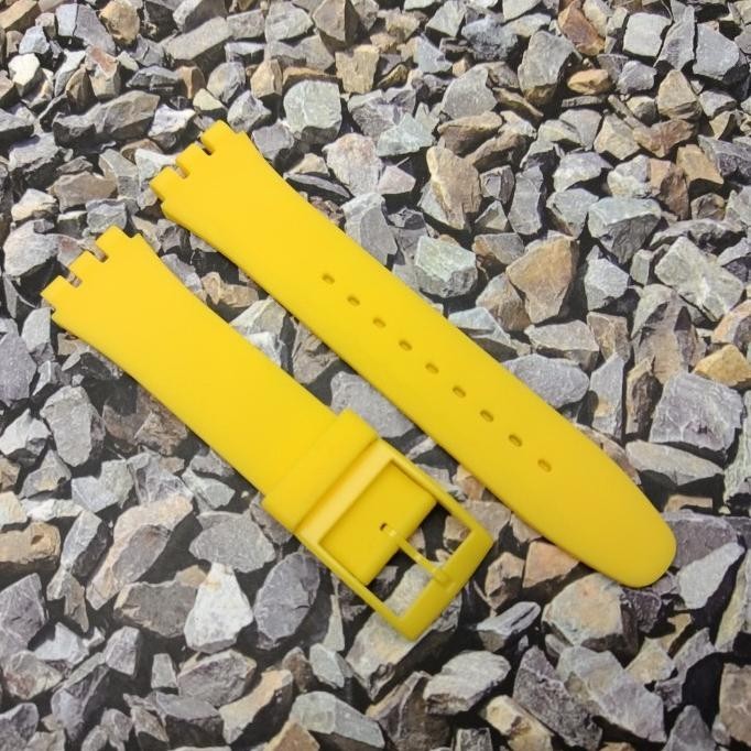 Tali Jam Tali Swatch Hitam Swatch Strap New Gent 19,0 mm - Hitam