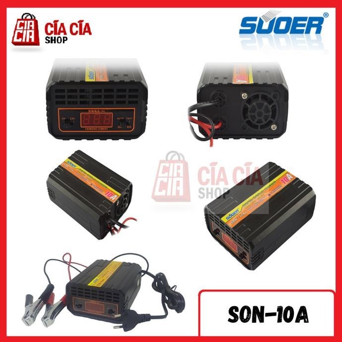 Charger Aki Otomatis Suoer 10A Charger Accu Casan Aki Suoer Son 10A+