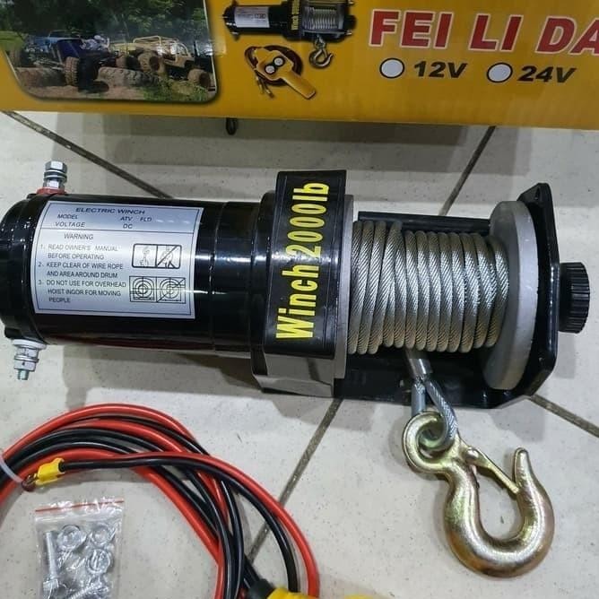 Winch Atv Hoist 2000 Lbs Electric Winch 1000 Kg