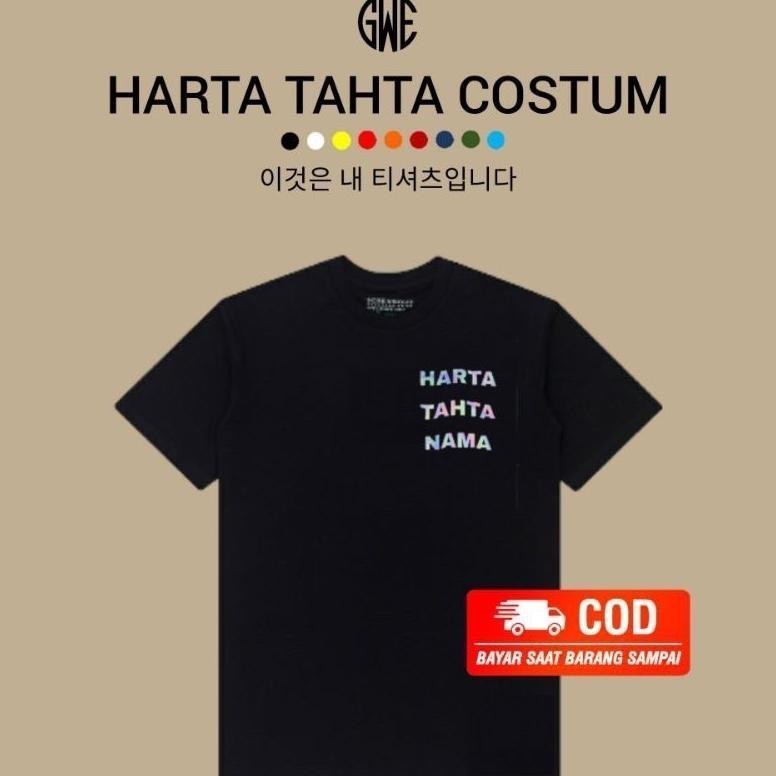 Termurah Baju Kaos Harta Tahta Nama Sendiri Costum Pria Wanita Viral Lengan Pendek Panjang Tik Tok