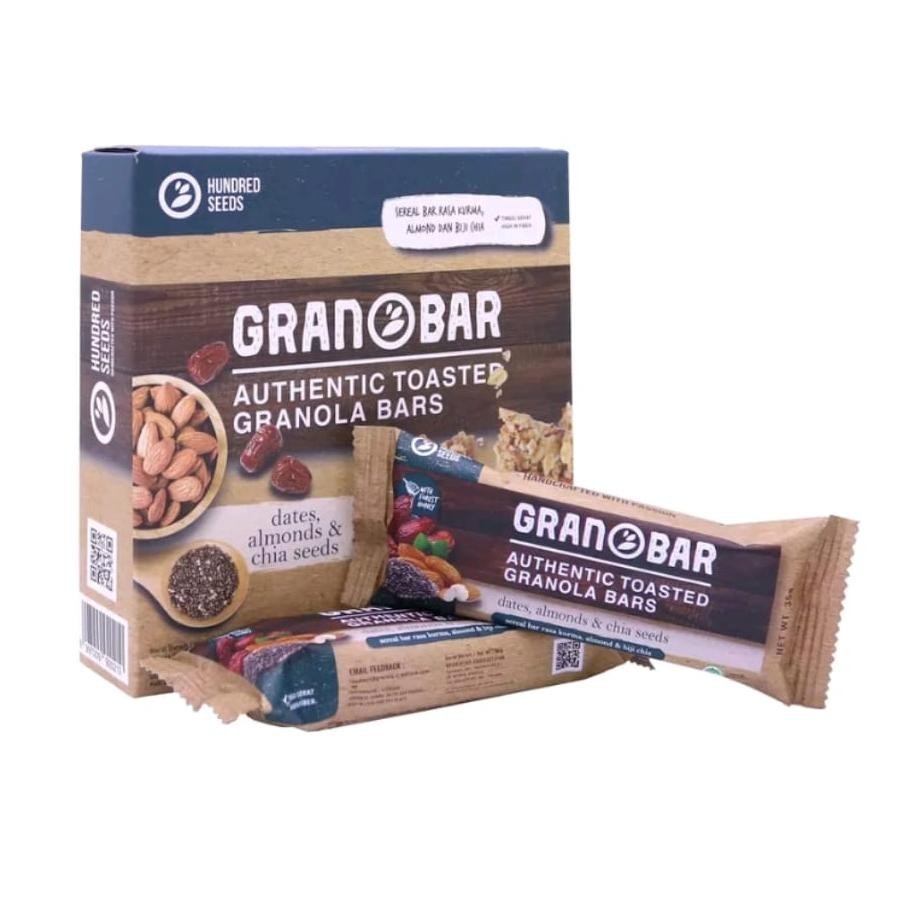 

BN Granobar Hundred Seeds Granola Bar Box 175g isi 5pcs @35g Chocolate, Almonds & Cashews / Dates,Almond & Chia seeds / Honey,Cranberries & Nuts TERLARIS