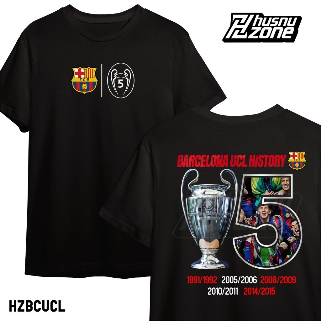 Kaos Barca Barcelona Juara Liga Champions Eropa UEFA Champions League baju fans bola football soccer