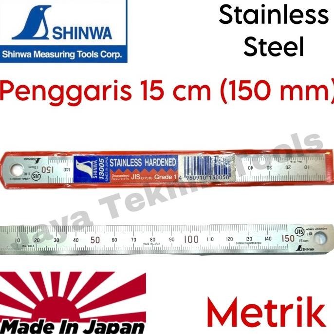 

Penggaris Shinwa 15Cm Mm/Mm Stainless Steel