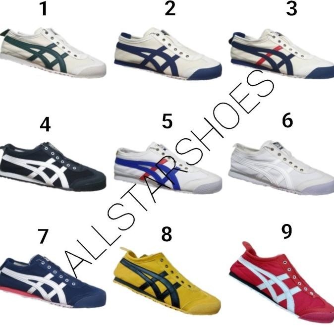 Sepatu Slip On Tanpa Tali Sneakers Pria dan Wanita Onit Tiger Kanvas