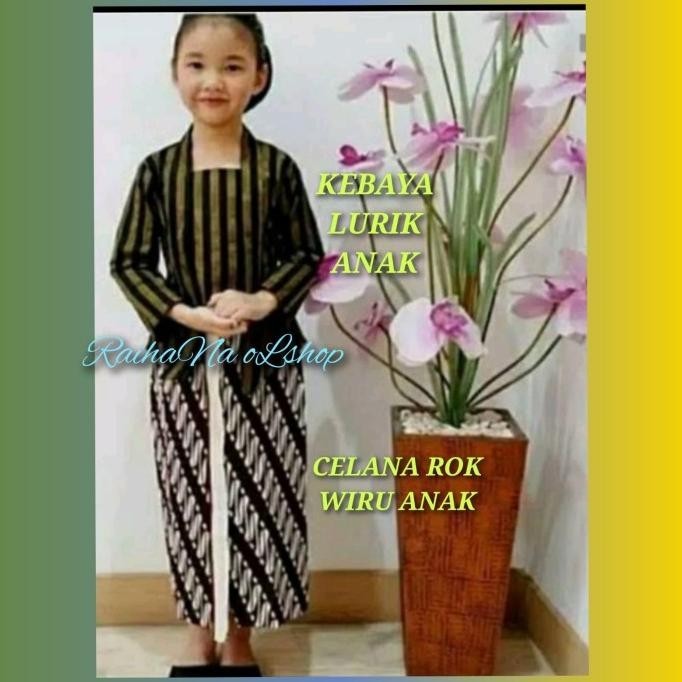 BAJU KEBAYA LURIK ANAK PEREMPUAN | BAJU SURJAN LURIK ANAK PRIA | PAKAIAN NASIONAL ANAK LAKI / PRIA /