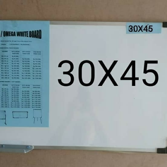 

Whiteboard kecil 30 x 45 cm magnet