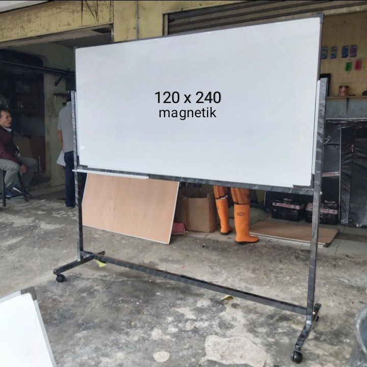 

whiteboard + kakinya 120x240 magnetik