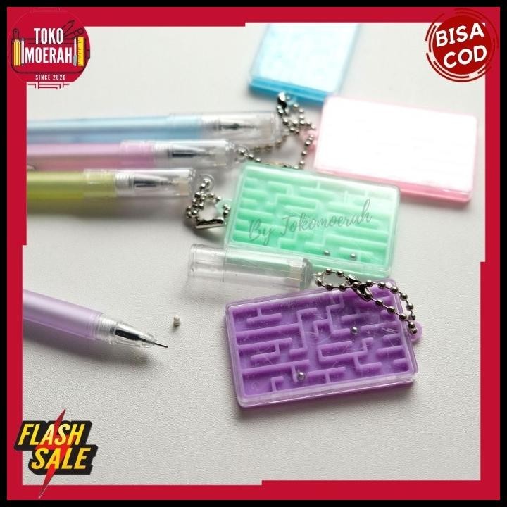 

BEST DEAL PEN MURAH 4 8 12PCS PULPEN GANTUNGAN MAZE BALL LABIRIN UNIK LUCU COD !!!!